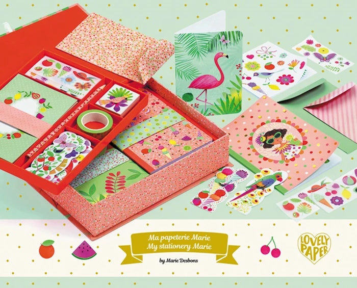 Coffret Papeterie Box Marie Djeco de la collection Lovely Paper
