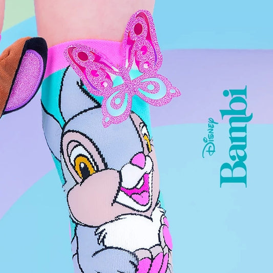 Chaussettes fantaisie MADMIA Disney Bambi – oreilles peluche & papillons 3D MADMIA