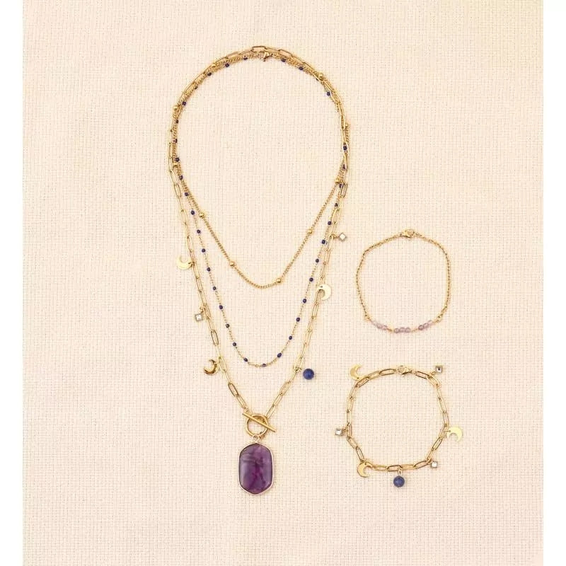 Kit DIY Bijoux Acier Inoxydable – Parure Violette & Bleue | Création Facile GRAINE CREATIVE