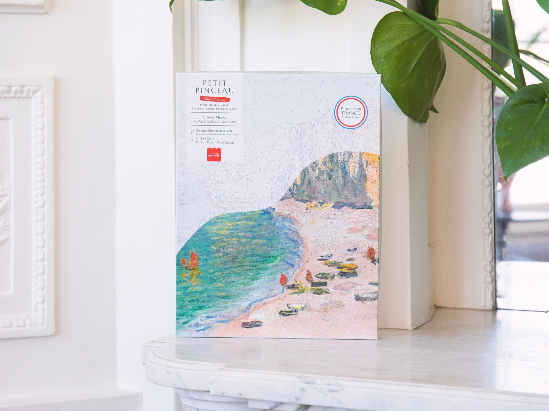 Coffret Peinture au Numéro La Plage et la Falaise d’Amont – Claude Monet LA PETITE EPICERIE
