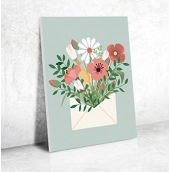 Kit peinture par numéros bouquet de fleurs 30x40 cm