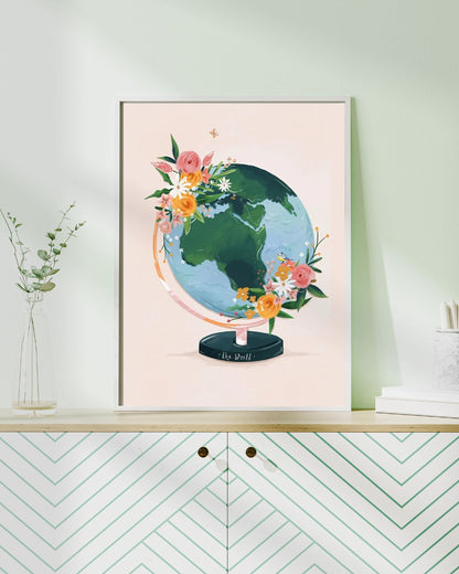 Peinture par numéros "Le Monde en Fleurs" | Toile tendue 20x30 cm JOY!