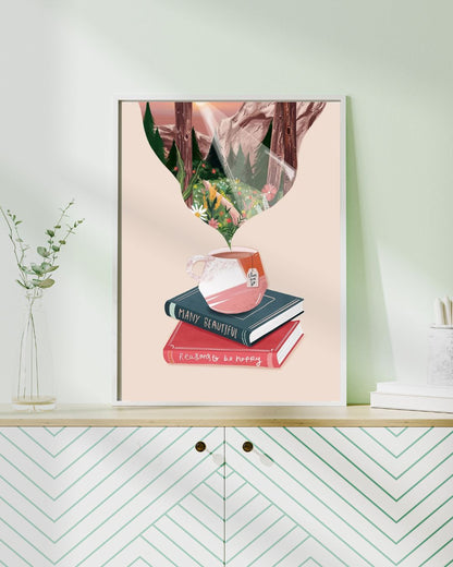 Peinture par numéros "Évasion au Fil des Pages" | Toile tendue 20x30 cm JOY!