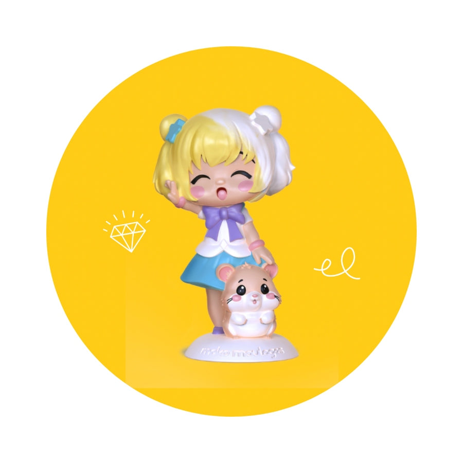 Gros plan sur les peintures gouache pastel fournies dans le coffret Mako Moulages Mes Amis Kawaii