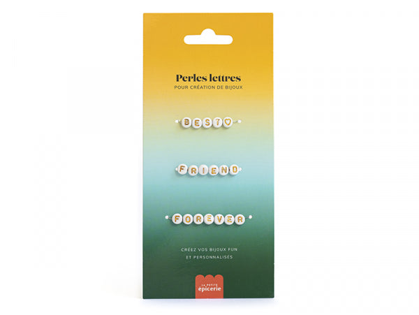 Perles lettres Best Friends Forever pour bracelets personnalisés