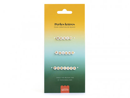 Perles lettres Best Friends Forever pour bracelets personnalisés