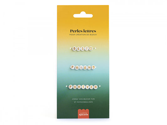 Perles lettres Best Friends Forever pour bracelets personnalisés