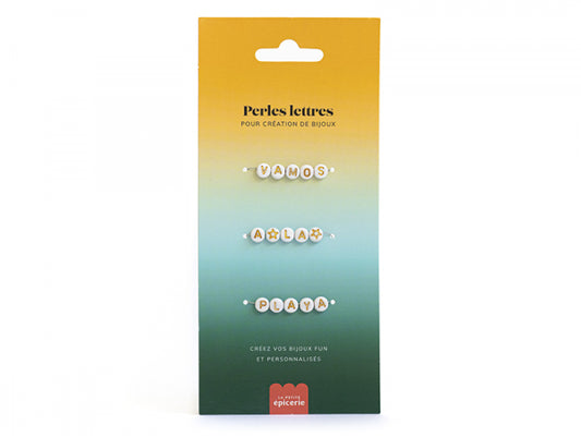 Perles lettres Vamos A La Playa pour bracelet personnalisé DIY