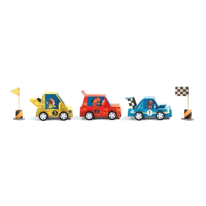 Décoration et personnalisation des voitures de course Djeco