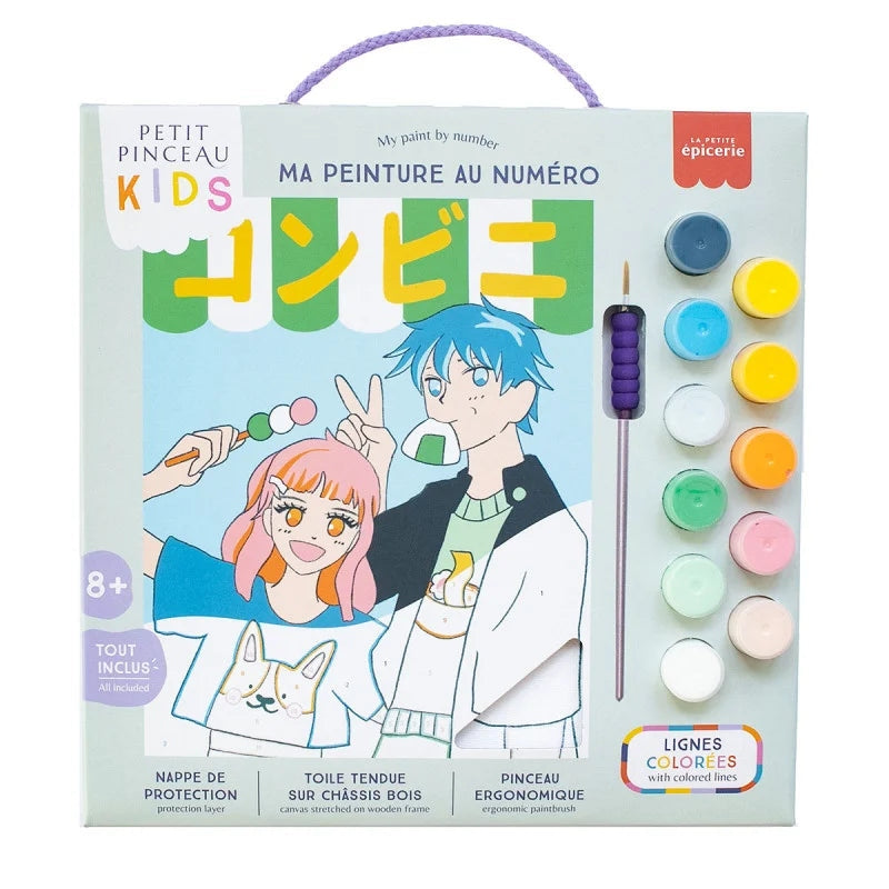 Kit peinture au numéro Konbini pour enfant dès 8 ans