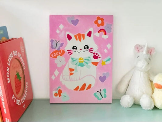Kit peinture au numéro Maneki Neko pour enfant dès 6 ans