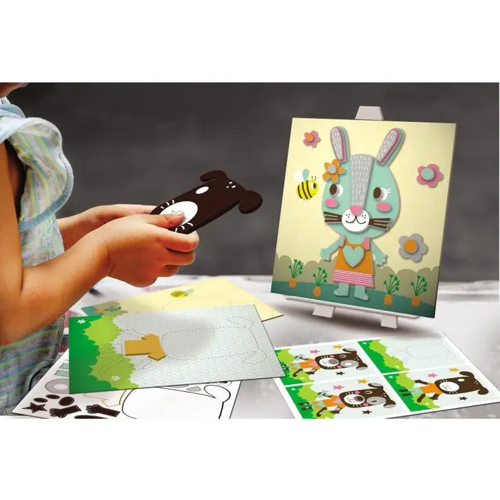 Portraits en relief – Animaux familiers (CREALIGN) | Coffret 5 tableaux Créa lign