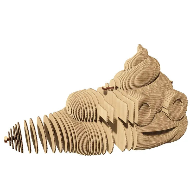 Puzzle 3D Poop Emoji – Sculpture en Carton Recyclé CARTONIC® Cartonic