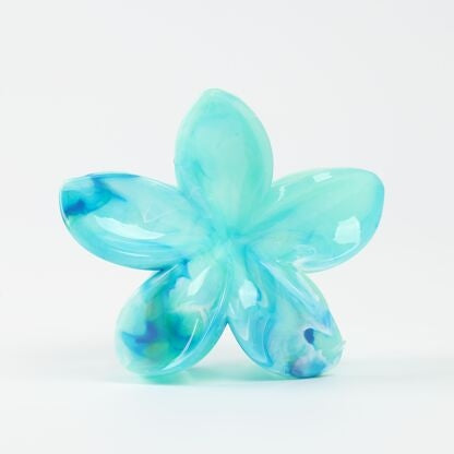 Pince à cheveux fleur marbré bleu – Accessoire cheveux élégant et tendance JOY!