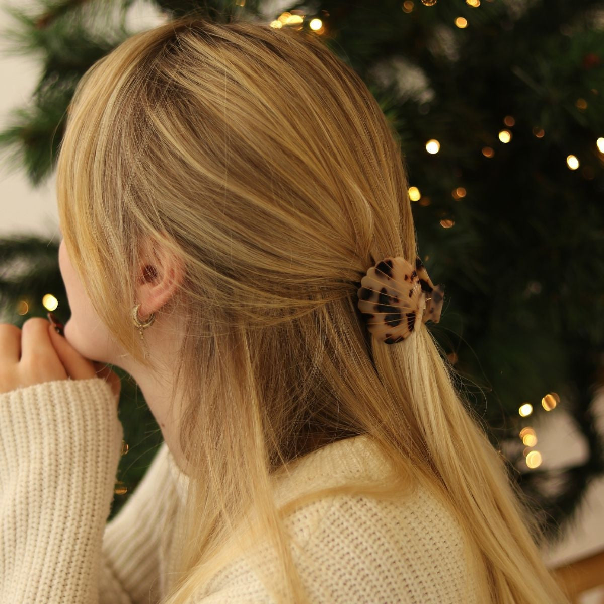 pince cheveux écaille style léopard tendance