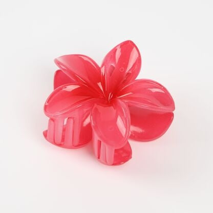 Pince à cheveux fleur rose framboise ⌀8 cm – Grande pince crabe élégante et colorée JOY!