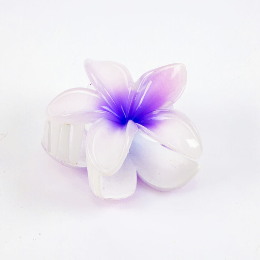 Pince à cheveux fleur violine Grande pince crabe élégante et tendance JOY!