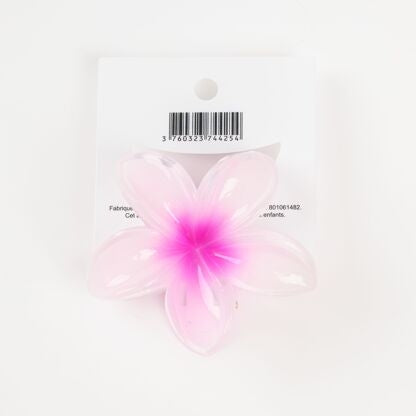 Pince à cheveux fleur rose bonbon ⌀8 cm – Grande pince crabe tendance et féminine JOY!