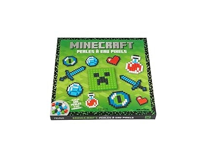 Perles à Eau Pixels Minecraft – Kit Créatif 6 Modèles avec Plus de 600 Perles Edition Fleurus