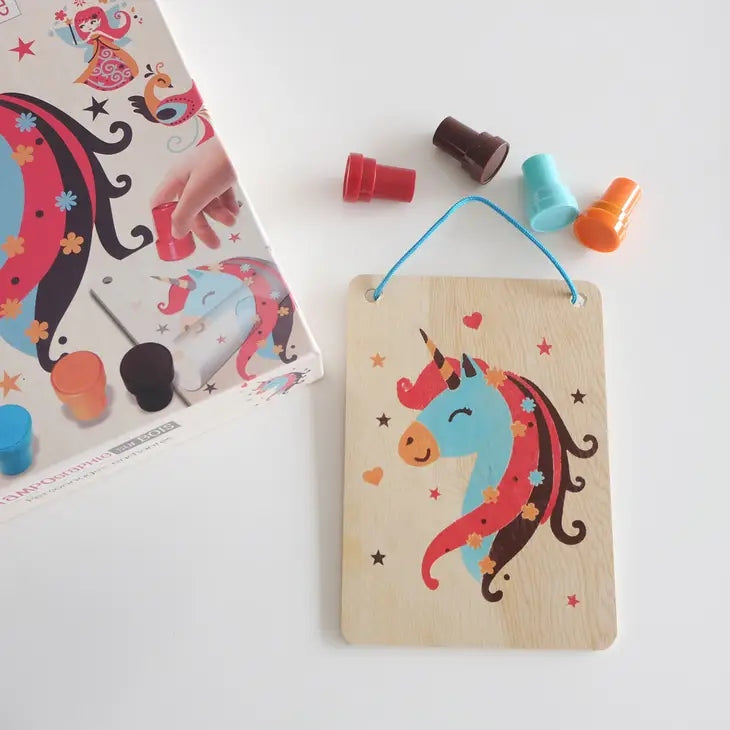 Tampographie sur bois – Personnages Enchantés (CREALIGN) | Coffret créatif dès 5 ans Créa lign