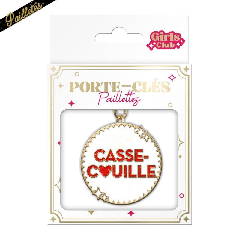 Porte-Clés Paillettes Casse-Couille – Cadeau Femme Fun & Original JOY!