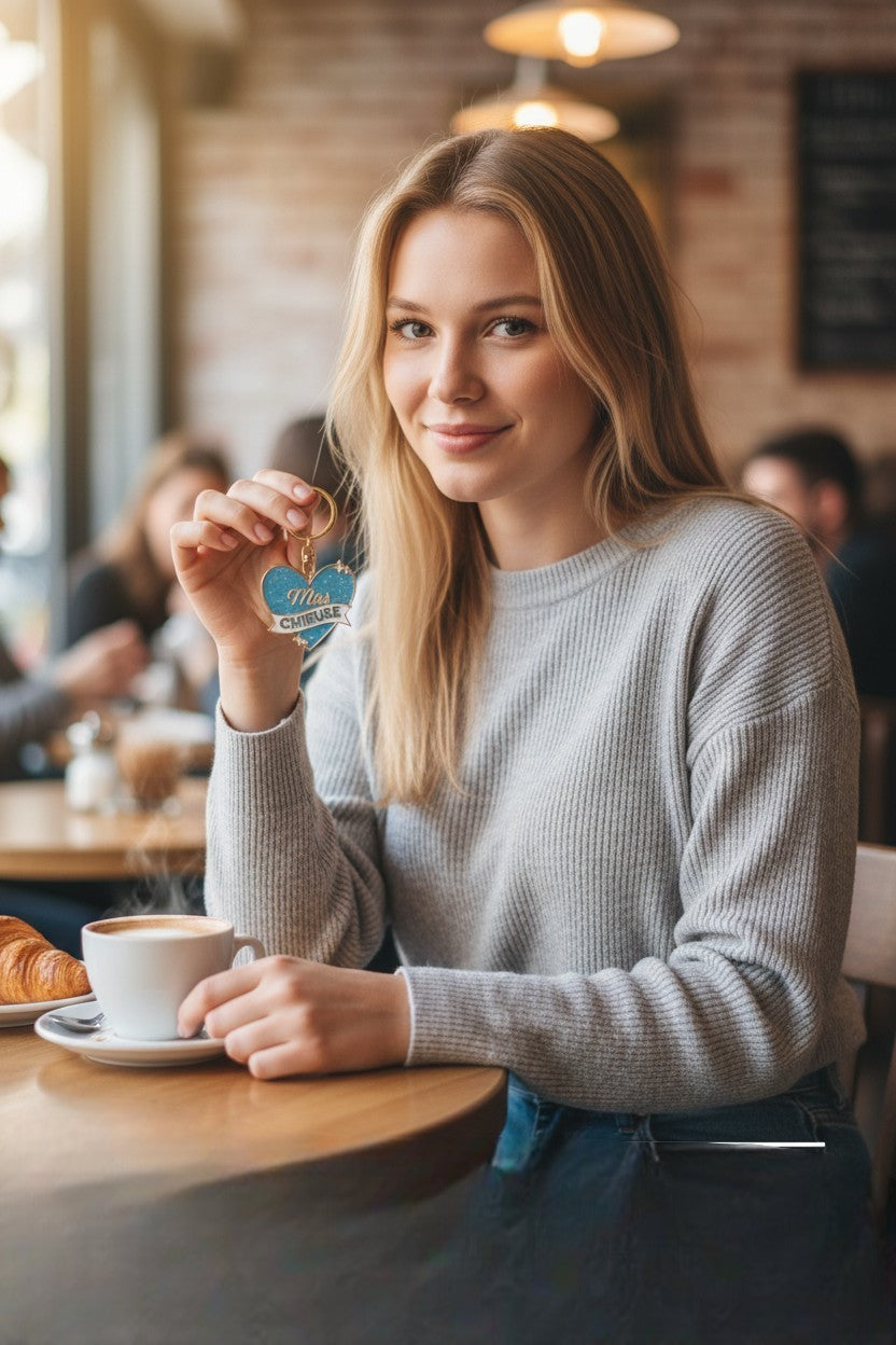 Porte-Clés Paillettes Miss Chieuse – Cadeau Femme Humoristique JOY!