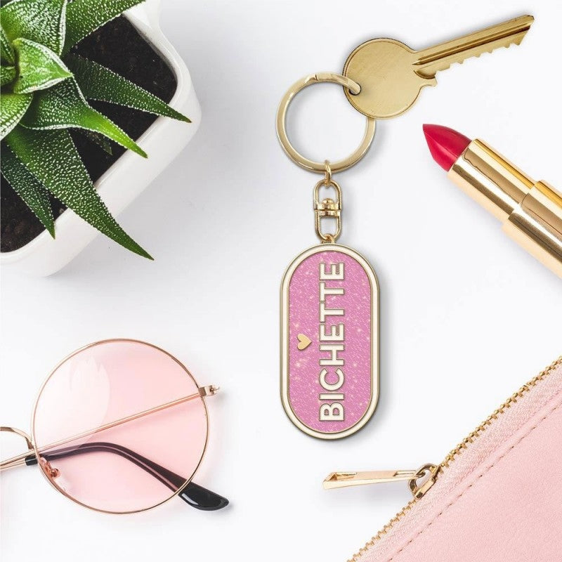 Porte-Clés Paillettes "Bichette" – Accessoire Fun & Cadeau Original JOY!