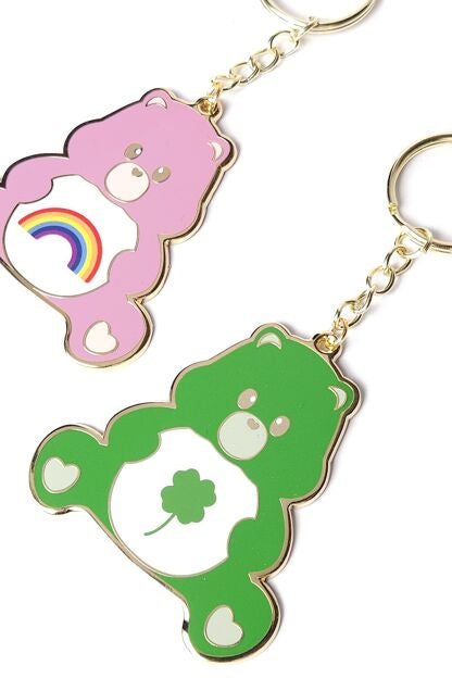 Porte-clés Care Bear arc-en-ciel rose – Bisounours joyeux porte-bonheur studio inktvis