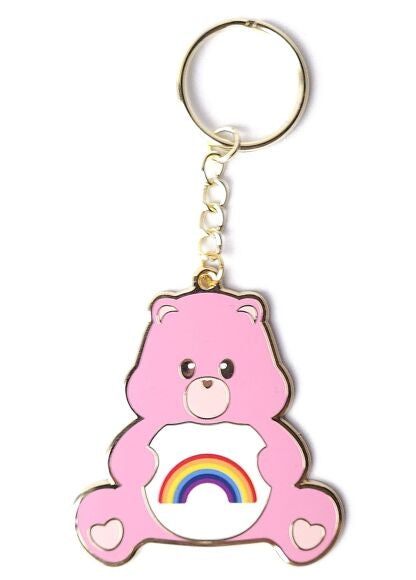 Porte-clés Care Bear arc-en-ciel rose – Bisounours joyeux porte-bonheur studio inktvis