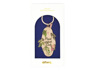 Porte-clés Motel Plant Addict en émail doré – accessoire plantes All the ways to say