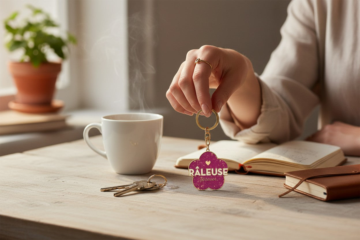 Porte-clés métallique Râleuse – Accessoire cadeau drôle et original | Joy Cadeaux JOY!