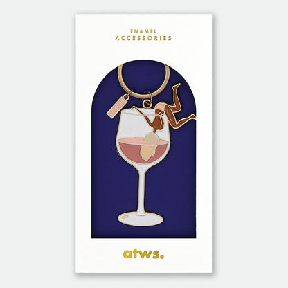 Porte-clés Tipsy en émail doré – accessoire fun et original All the ways to say