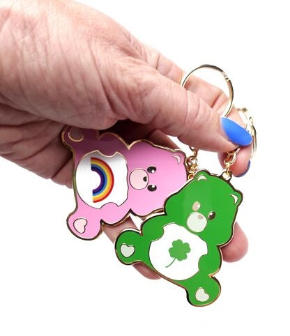 Porte-clés Care Bear arc-en-ciel rose – Bisounours joyeux porte-bonheur studio inktvis