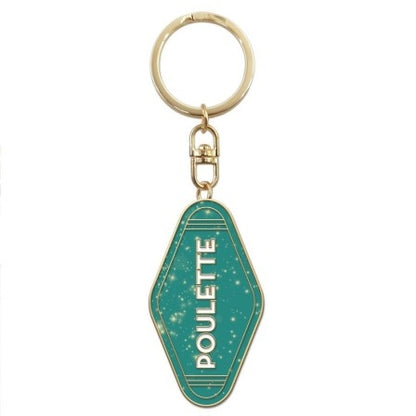 Porte-clés paillettes Poulette – Porte-clés rétro humoristique | Joy Cadeaux JOY!