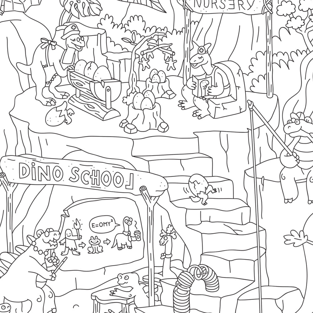 OMY – Poster géant à colorier DINOS – 70 x 100 cm omy