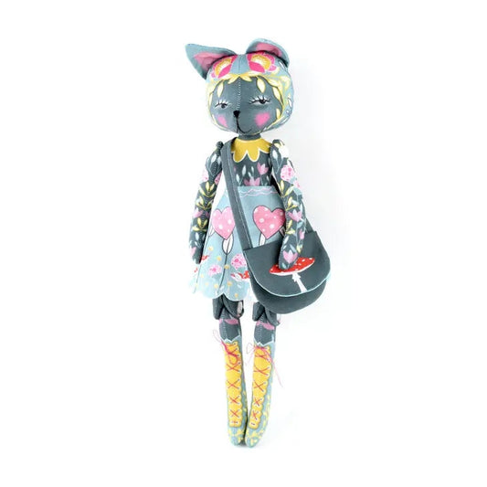 Kit de Couture Dolly – Flora la Butineuse & son Livre des Champignons (Miss Ella) | Coton bio & articulations Miss Ella