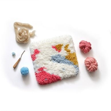 Création textile tendance avec technique du point noué