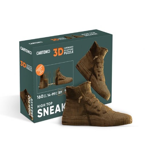 Full view of the Cartonic 3D High Top Sneaker Puzzle