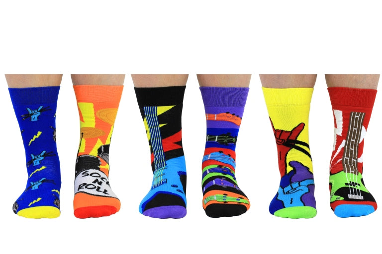 UNITED ODDSOCKS - SOCK N ROLL - COFFRET CADEAU ADULTE DE 6 CHAUSSETTES EUR 39-46 United Oddsocks