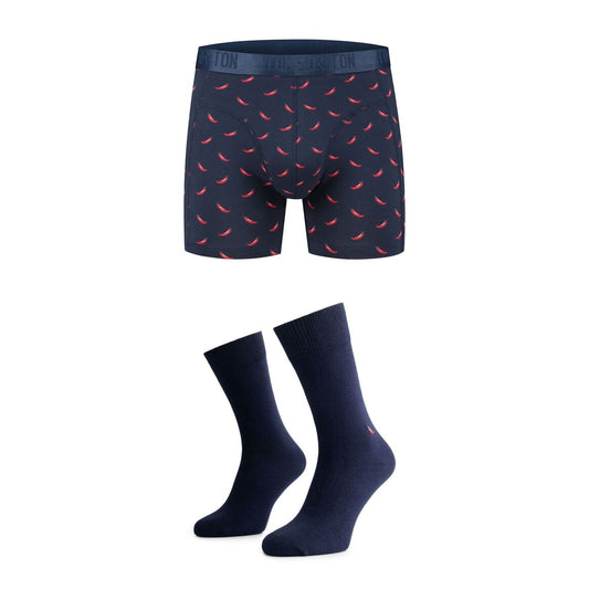 Red Hot – Coffret homme boxer & chaussettes assortis – Coton bio GOTS Ton sur Ton