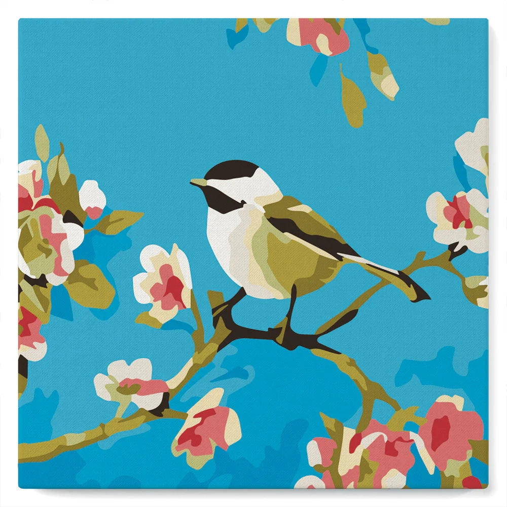 Mini Peinture par Numéros avec cadre Oiseau Figured'art
