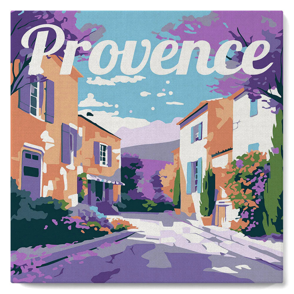 Mini Peinture par Numéros avec cadre Printemps en Provence Figured'art