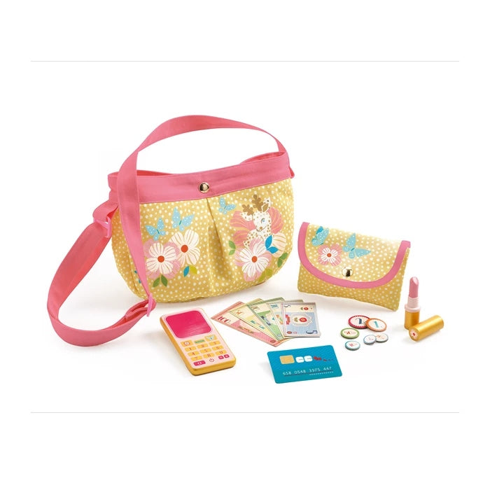 Sac à main Orelia Djeco avec accessoires de jeu d'imitation