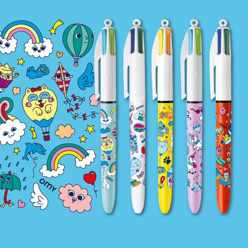 Coffret 5 stylos Kawaii Bic OMY omy