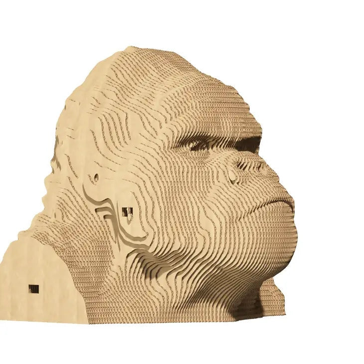 Puzzle 3D Gorilla – Sculpture en Carton Recyclé CARTONIC® Cartonic