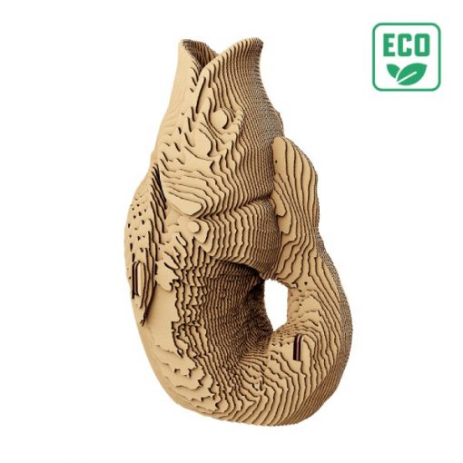 Puzzle 3D Vase Poisson – Sculpture en Carton Recyclé CARTONIC Cartonic