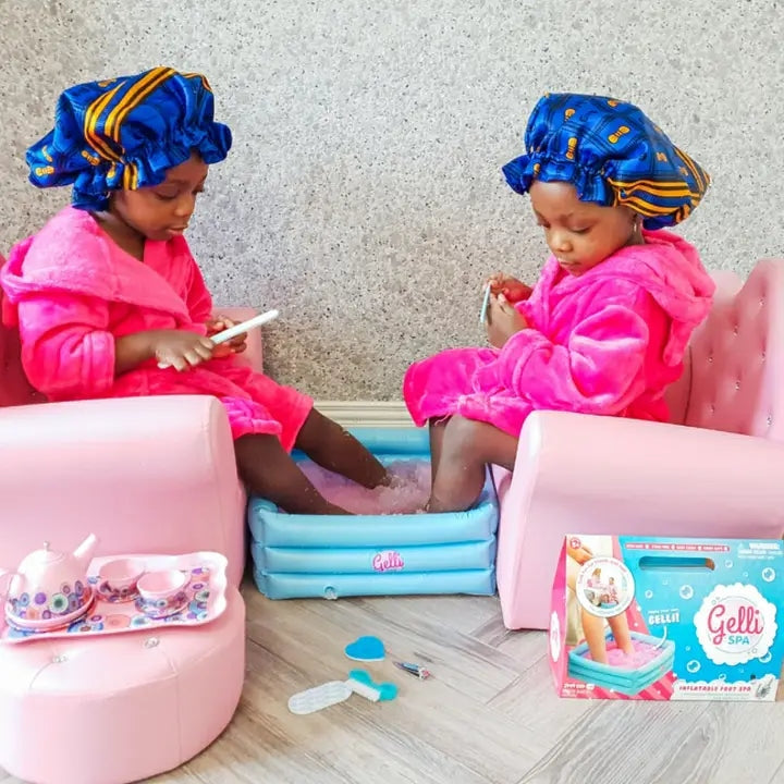  Coffret complet Gelli Spa pour enfants avec 5 sachets, huile de menthe et set pédicure