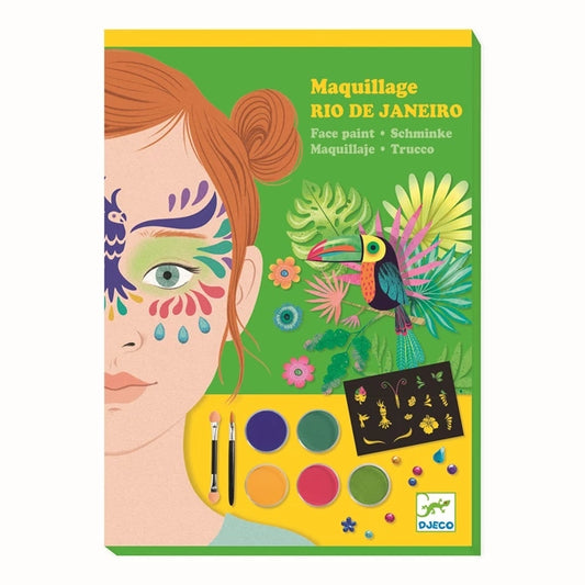 Set de Maquillage Rio de Janeiro Enfant – Perroquet, Papillon & Fleurs | Joy Cadeaux Djeco