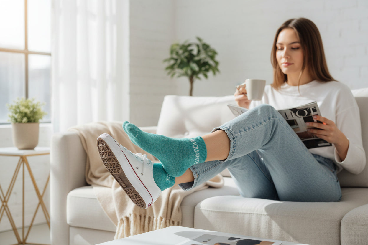 socquettes craquante portees look baskets femme