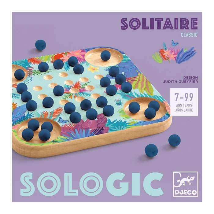 Solitaire en Bois Djeco Sologic – Jeu de Logique Traditionnel dès 7 Ans Djeco